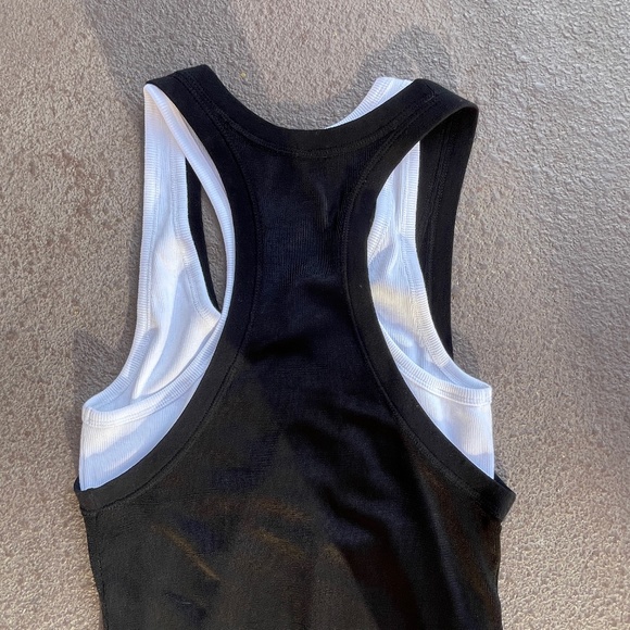 ALEXANDER WANG.T Layered Ribbed Jersey and Stretch-Knit Mini Tank Dress MEDIUM - Picture 12 of 14